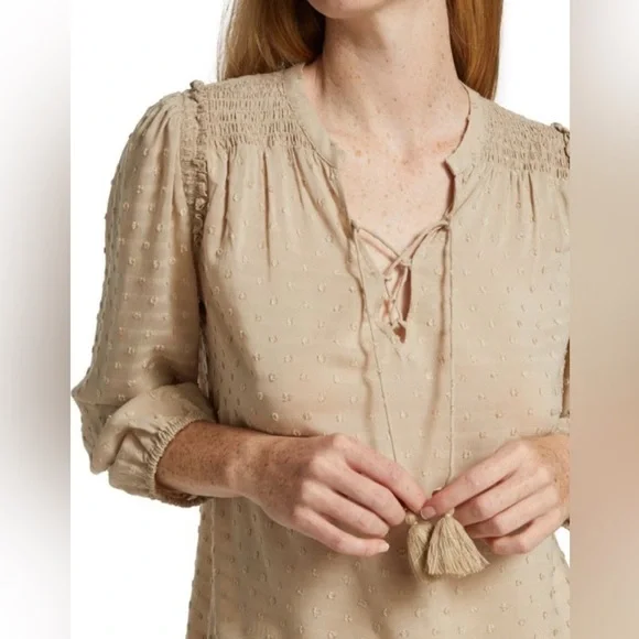 Paige | Shaylene Clip Dot Top (L) - Picture 5 of 7